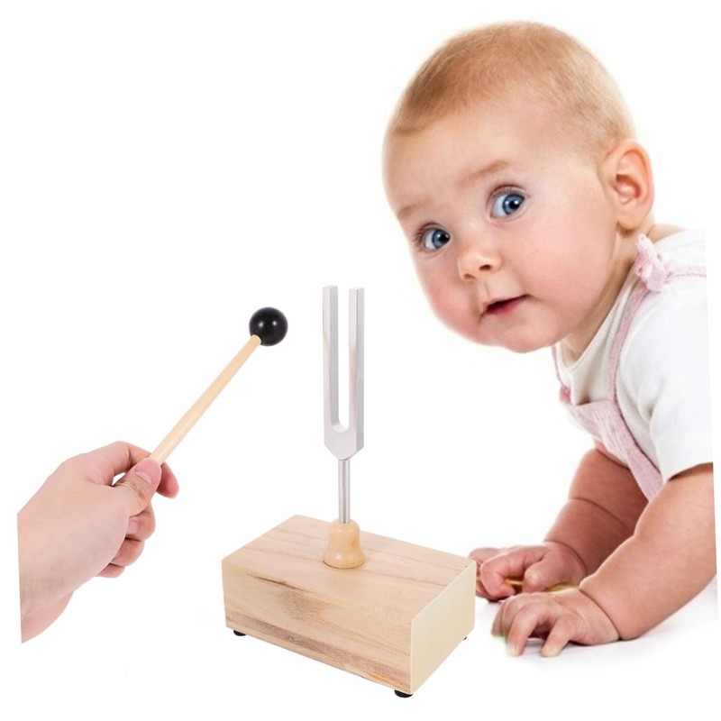Kisangel 1 Set Tuning Fork with Wooden Resonator Box Mallet