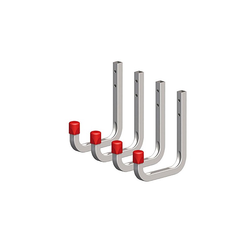 Secotec 4 x universal hooks, galvanised, 80 x 120 mm,