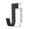 eywlwaar Over The Cabinet Door Single Hooks 5 Pack (Black)