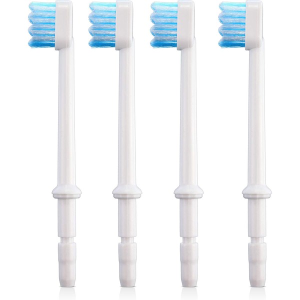Frienda Replacement Standard Brush Heads Dental Water Jet Nozzle Accessories Compatible with Waterpik Water Flossers (Like WP-100) and Other Oral Irrigators (4 Pieces)