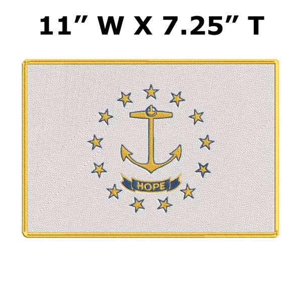 Superheroes RHODE ISLAND STATE FLAG PATCH embroidered iron-on - RI