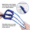 HIWARE Window Blind Cleaner Duster Brush with 5 Microfiber Sleeves