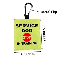 Service Dog Stop in Training Alert Dog Hang Tag Service Dog Hanging Patches Assistance Dog Hanging Dog Alert Patches (Service -Dog)