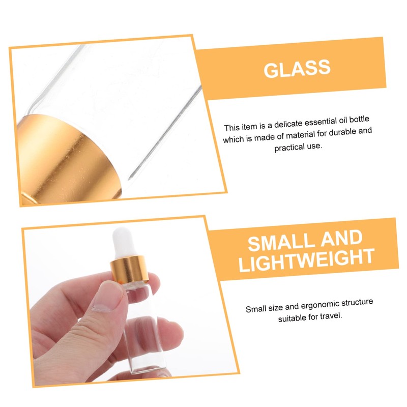 FOMIYES 5ml Essential Oil Bottles Set 50pcs Mini Bottles for