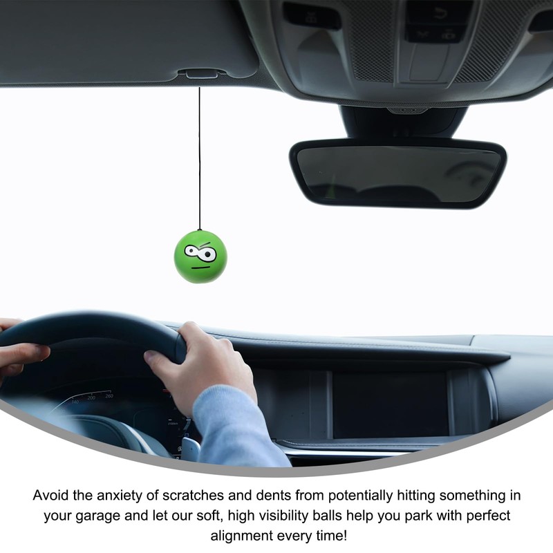 SHMZK Double Garage Parking Aids, Retractable Emotion Ball Garage Parking
