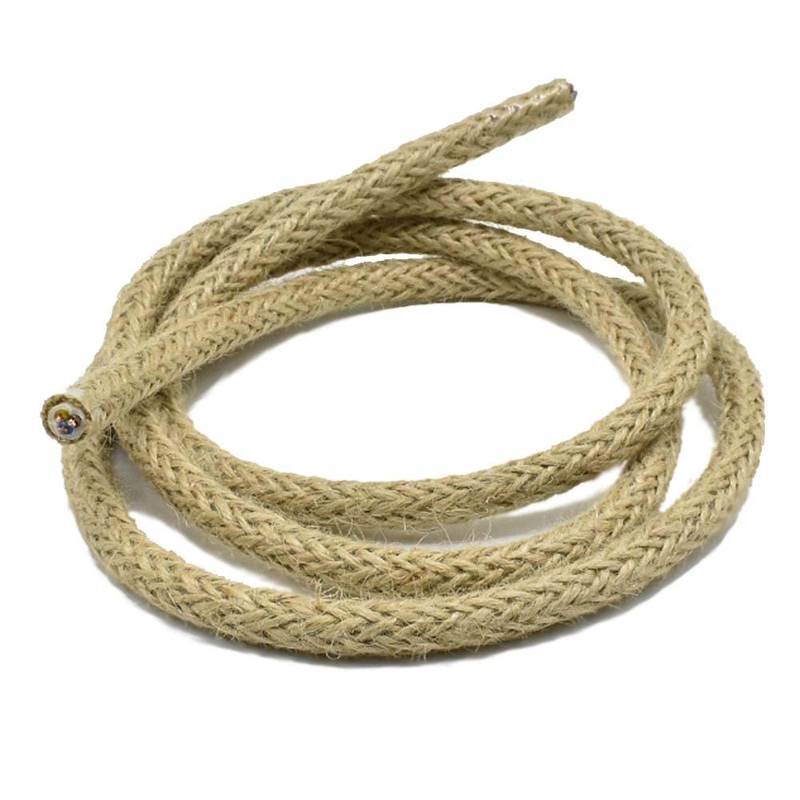 5 m Natural Jute Cable EF 3 x 0.75 mm²