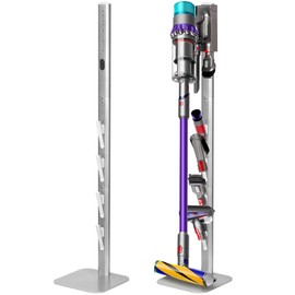 Haturi Vacuum Stand, Dyson Vacuum Holder and Metal Storage Bracket, Standing dock for Dyson G5 V15 V12 V11 V10 V8 V7 V6, Hidden Power Cord Design for Dyson Handheld Cordless Vacuum Cleaners