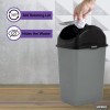 SWING Superio Compact Slim Trash Can 4.5 Gallon With Swing