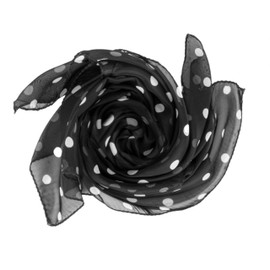 CaySep Women Silk Scarfs Small Square Scarf 27" x 27" - Print Polka Dot Scarf Lightweight Neckerchief Headscarf for Travel