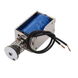 Sourcingmap DC12V 400mA 10mm Stroke 45N Force Push Pull Type Frame DC Solenoid Electromagnet Magnet JF-Z05