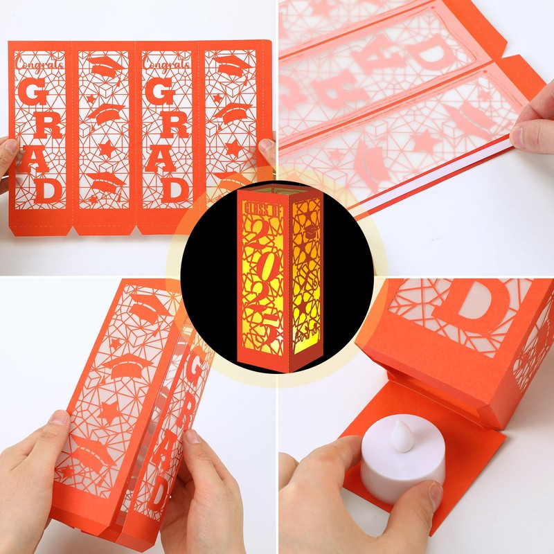 Rossesay 6 Pcs Graduation Table Centerpieces Boxes Class of 2025