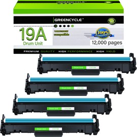 greencycle 4 Pack 19A Compatible Replacement for HP 19A Imaging Drum CF219A Drum Unit use for Laser Jet Pro M130fw M130nw M130fn M130a M102w M102a Printer (Black, 4-Pack)