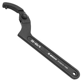 WEDO Adjustable C Pin Spanner Hook Wrench Tool for Machine Tools, Vehicles, Mechanical Equipments,C Hook Spanner Wrench,Black-Spray on Surface, 40 Chrome Steel,Size 22-35/3mm,150mm Length