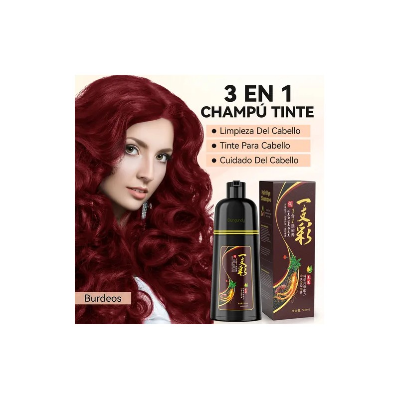Shampoo Tinte Instantáneo Cubre Canas Natural Jengibre 500ml