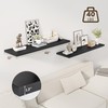 48" Floating Shelves for Wall, 12" Deep Slim Black Floating