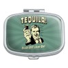 Tequila Brain Off Liver On Funny Humor Retro Rectangle Pill