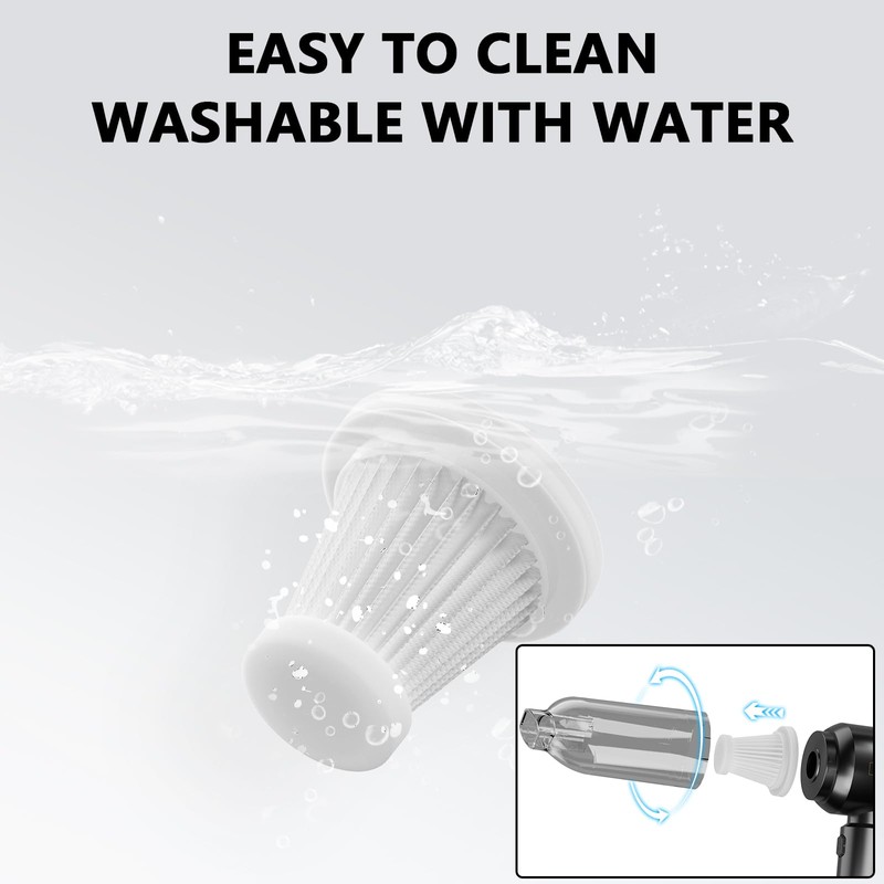 CNMSGM Portable Cordless Handheld Car Vacuum Cleaner, 20000Pa Strong Suction