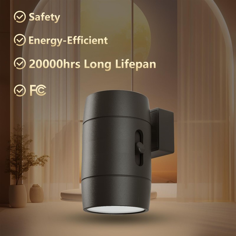 2 PCS Rotatable LED Night Light, Plug-in, Fit Horizontal/Vertical Outlets,with