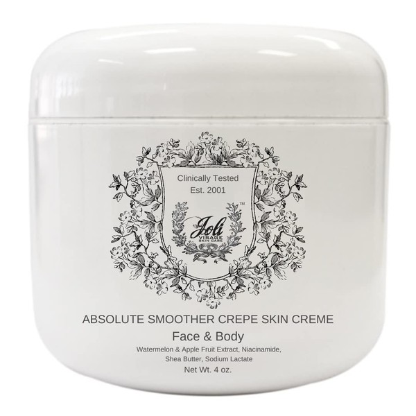 Joli Absolute Smoother Crepe Skin Creme For Face & Body - Anti Aging Face Creme- Best Moisturizer To Treat Crepe - 4oz