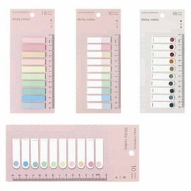 800 Pcs Index Tabs Sticky Index Tabs File Tabs Translucent Waterproof Tabs Writable Sticky Note Marker for Reading Notes Book Page Paper Stationery Label Bookmarks with Measurement