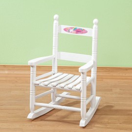 Fox Valley Traders Custom Unicorn Children's Rocking Chair, Durable Wood - Measures 14 1/2" Wide x 11 1/2" Deep; 22 1/2" Overall Height, White Font
