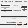 Thestoa Shower Curtain Rod Adjustable 43-78 inch, 1"Diameter Spring Tension