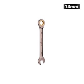 HORUSDY Ratchet Spanner, 13MM Metric Wrench Ratcheting Combination Wrenches 72-Teeth, Cr-V Constructe Nickel Plating (One Piece 13mm)