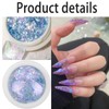 HIENAJ 4 boxs Holographic Iridescent Nail Sequins Decoration Shiny Flakes