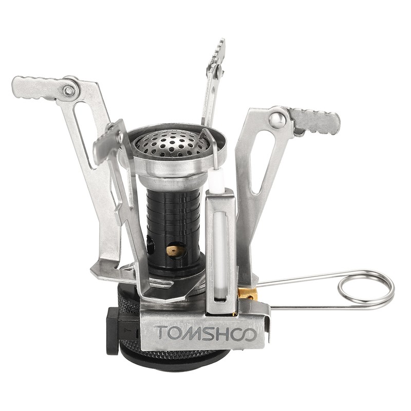 Mini Backpacking Canister Stove Burners Camping Outdoor Cooking Foldable Hiking