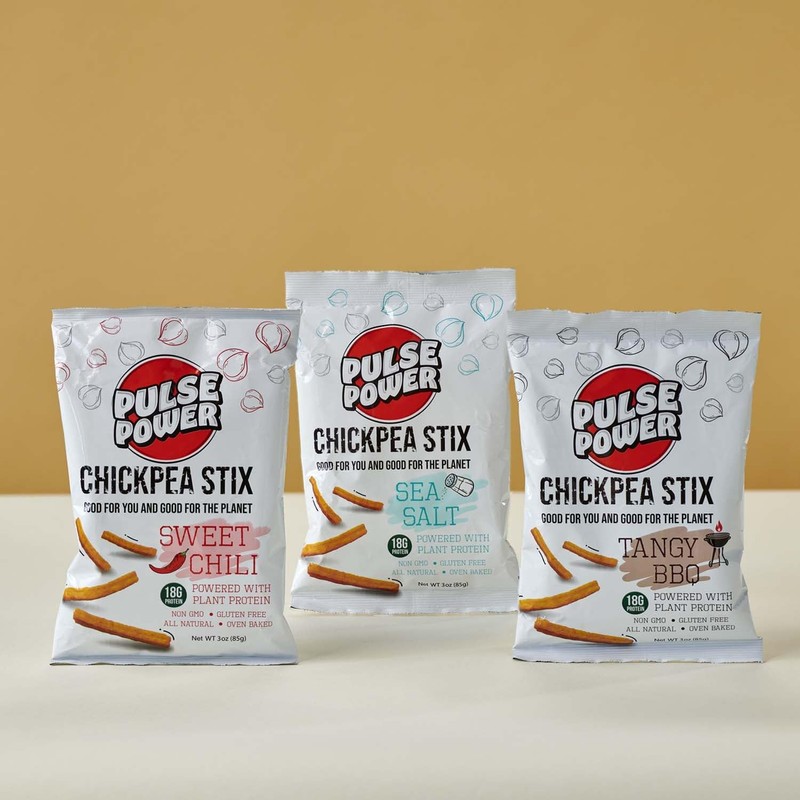 Pulse Power Chickpea Stix - Crunchy Snacks, High Protein, Gluten