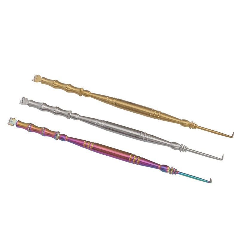 3pcs Stainless Steel Eyelash Lift Brushes Double Ended Lash Separator