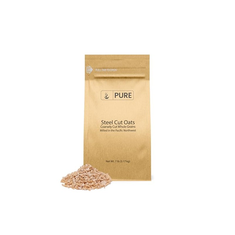 Pure Original Ingredients Steel Cut Oats (7 lb) Irish Oatmeal,