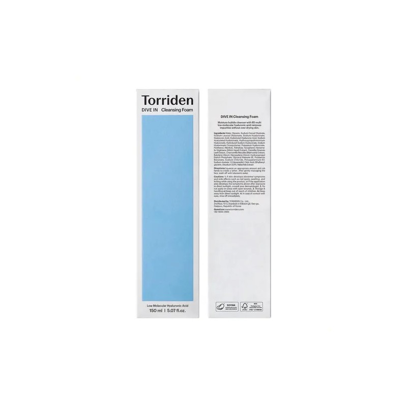 Jabón Facial En Espuma Limpiadora Torriden Dive In, 150 Ml