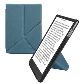 kwmobile Case Compatible with Pocketbook InkPad 4 / Color 3 / Color 2 / Vivlio InkPad 4 / InkPad Color 3 Case - Faux Leather Case - eReader Protective Case - Cover Petrol