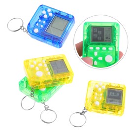 Toyvian Educational Toys 4pcs Hand-held Gaming Device Portable Game Console Novelty Keychain Console Game Keychain Child Bags