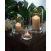ARIAMOTION Hurricane Glass Candle Holders Set, Pillar Votive,Clear Seeded Bubbles