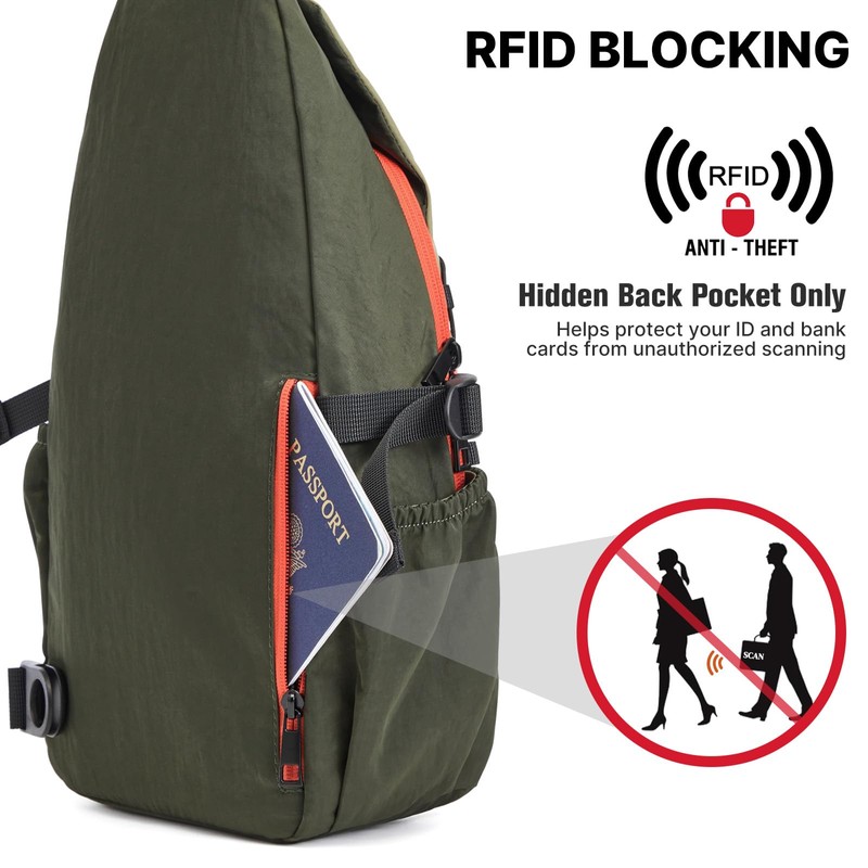 G4Free RFID Blocking Sling Bag for Men Women, Crossbody Bags