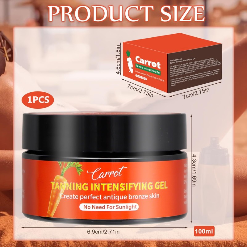 Tanning cream, intensive tanning gel, tanning accelerator, tanning accelerator, tanning