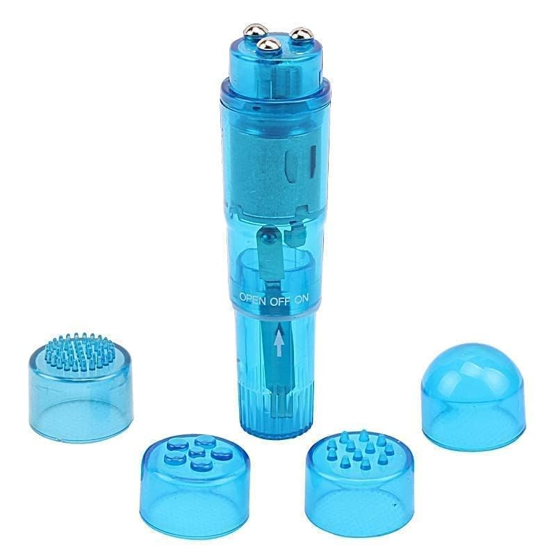 Finever Mini Massager Handheld with 4 Heads Pocket Pen for