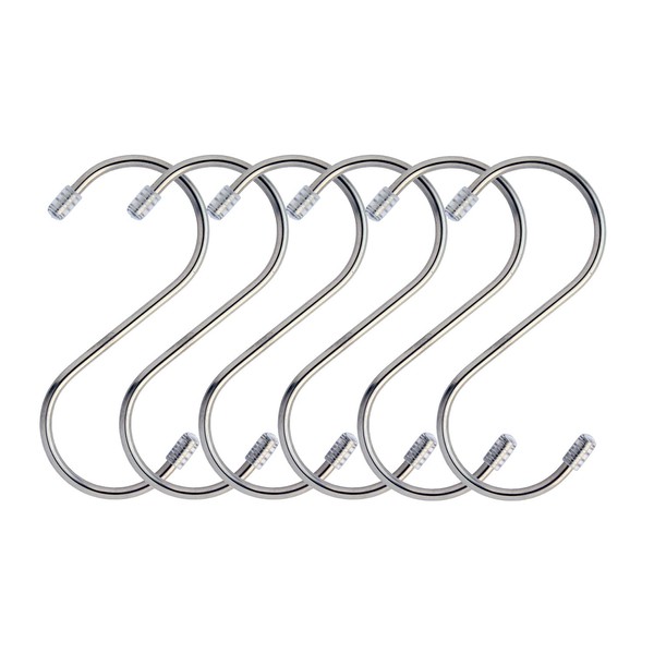 LEC H00505 S-Shaped Hook Stainless Steel (Large) 6 Pieces
