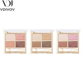 VDIVOV Jewel Glow Eye Palette 1.5g*4colors, Color:03 Lavender