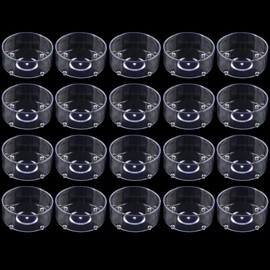 20 Pcs Small Reptile Feeding Bowl Plastic Water Bowl Food Dish for Spider Tarantula Small Reptile Lizard Gecko (Small: 1.43" D, 0.68" H)