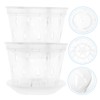 Kisangel 2sets Orchid Planting Pots Drainage Holes and Saucers for