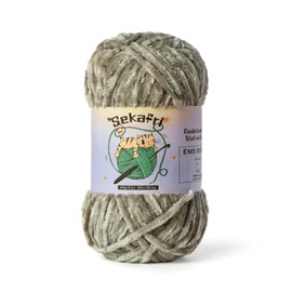 Hilo de chenilla difuso para ganchillo, manta de terciopelo para bebé para ganchillo, hilo de felpa suave para tejer a mano, (100 g/131 yardas), hilo de ganchillo esponjoso Amigurumi (gris plateado)