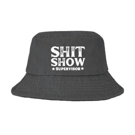 ZOOBO Show Supervisor Bucket Hats Bucket Hats Flodable Womens Hats Camping Accessories for Golf Must Haves Wash Black, 1wash Black, One Size