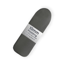 ZOES HOMEWARE Wall-Mounted Ironing Board Cover 13 x 37 inch，Small Iron Board Cover with 10mm Thick Padding, 3 Layers, with Heat-Reflective Non-Stick Smooth Surface, Elastic Edge（Black）