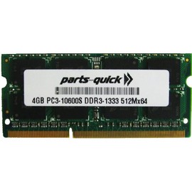 4GB DDR3 Memory Upgrade for Acer Aspire 5349-2592 Notebook Series PC3-10600 204 pin 1333MHz Laptop SODIMM RAM (PARTS-QUICK Brand)