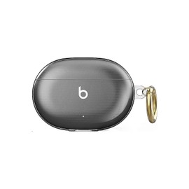 SaharaCase Hybrid Flex Case for Dr. Dre Studio Buds 2021 [Rugged] Full Body Protection Antislip Grip Slim with Keychain (Transparent Black)