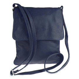 Girly Handbags Womens Genuine Leather Shoulder Bag Small Cross Body Messenger Soft Leather Vera Pelle Phone Holder Holiday - Navy