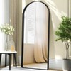 GlasFlength 71"x31" Full Length Mirror, Aluminum Alloy Frame Arched Floor